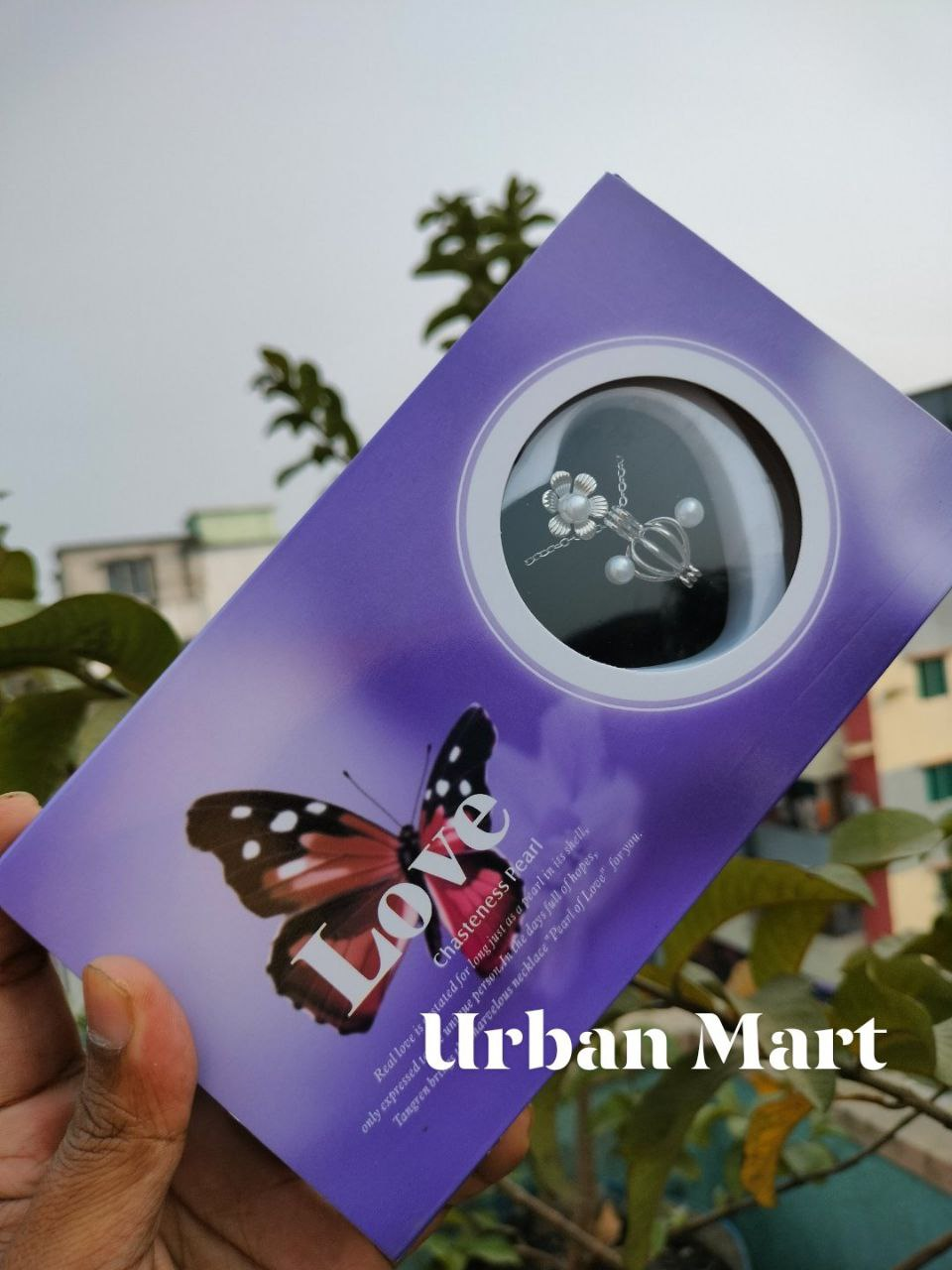 Love Pearl Locket Necklace Set - Image 7